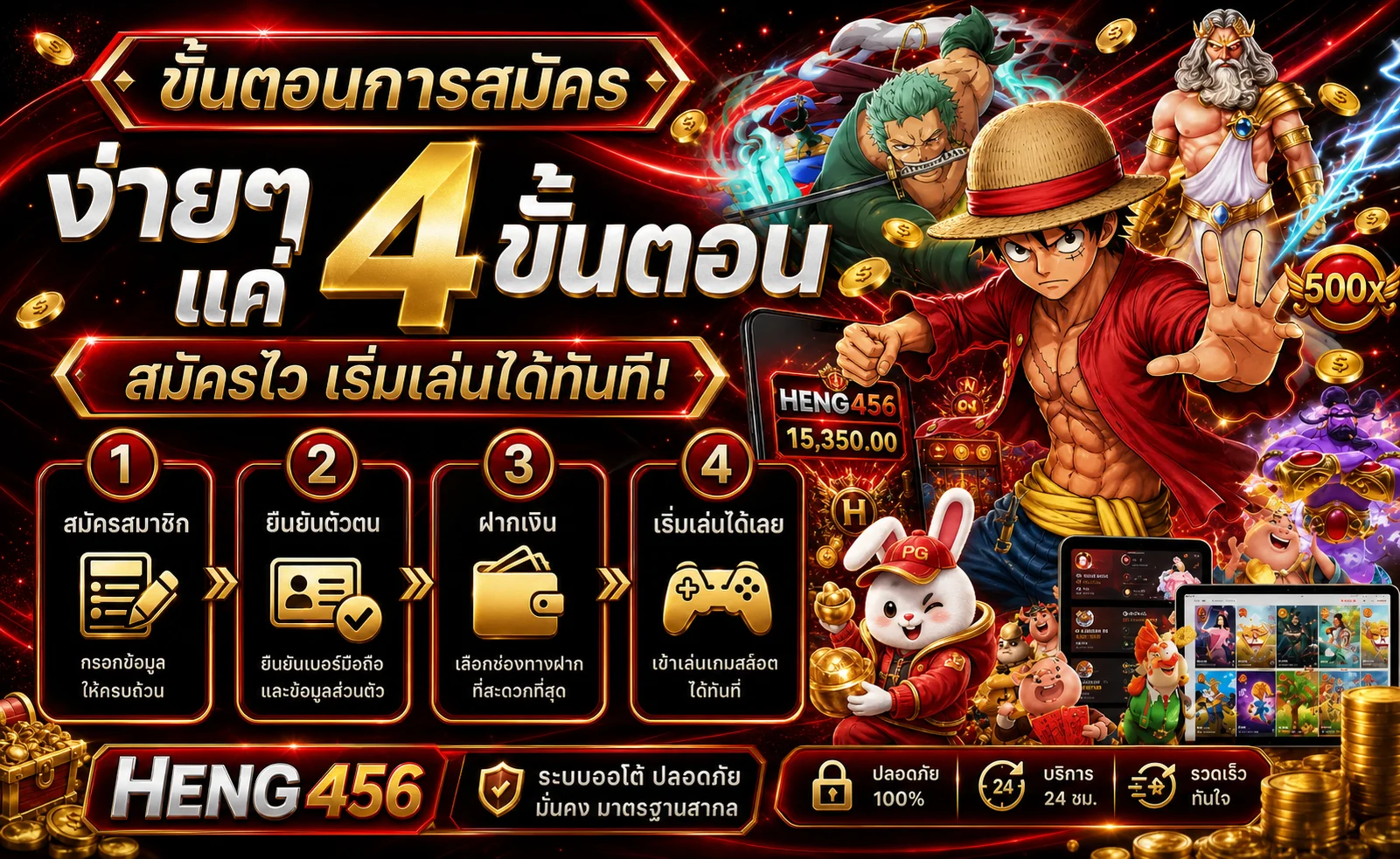 คู่มือสมัครและเข้าสู่ระบบ HENG456